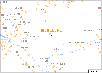 map of Kovačevac