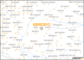 map of Kovačevci