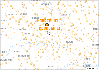 map of Kovačevići