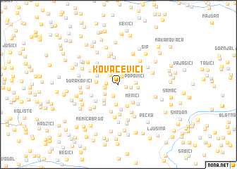 map of Kovačevići