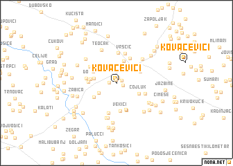 map of Kovačevići