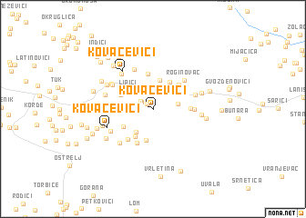 map of Kovačevići