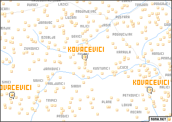 map of Kovačevići