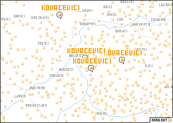 map of Kovačevići