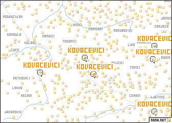 map of Kovačevići