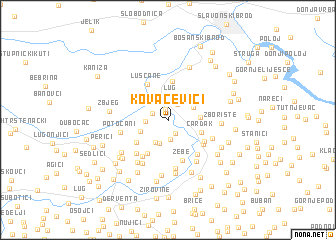 map of Kovačevići