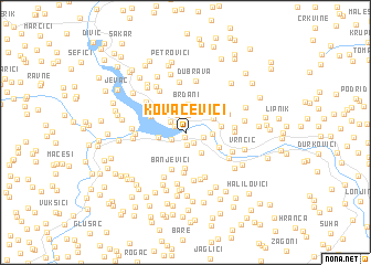 map of Kovačevići