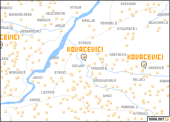 map of Kovačevići