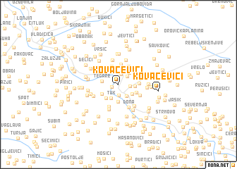 map of Kovačevići