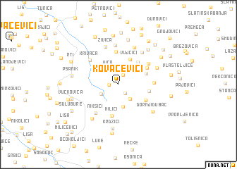 map of Kovačevići