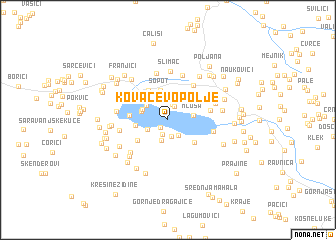 map of Kovačevo Polje