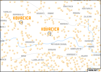 map of Kovačica