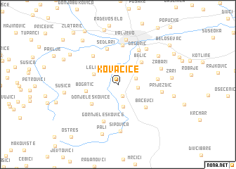 map of Kovačice