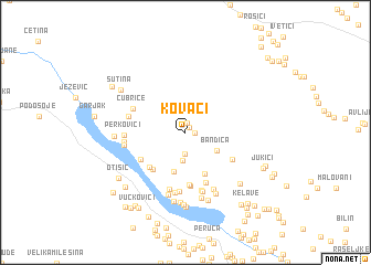 map of Kovači