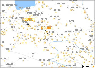 map of Kovači