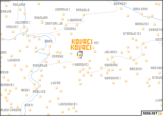 map of Kovači