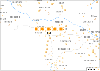 map of Kovačka Dolina