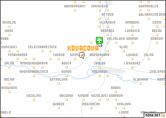 map of Kováčová