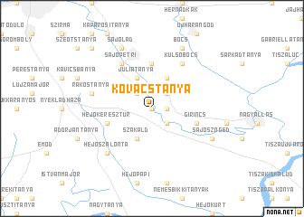 map of Kovácstanya