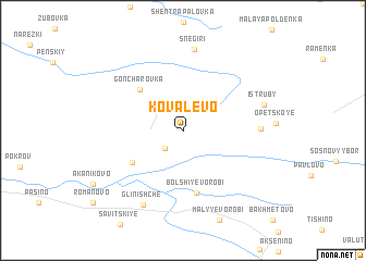 map of Kovalëvo