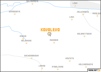 map of Kovalëvo