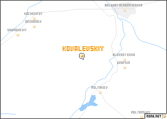 map of Kovalevskiy