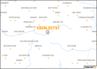 map of Kovalëvtsy