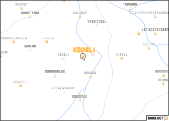 map of Kovalı