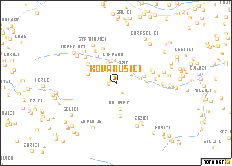 map of Kovanušići