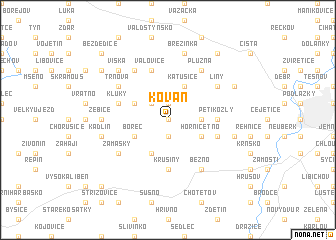 map of Kováň
