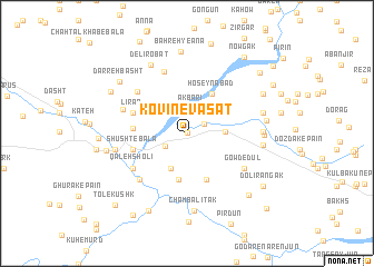 map of Kovīn-e Vasaţ