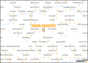 map of Kowalów Górny