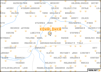 map of Kowalówka