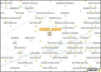 map of Kowalówka