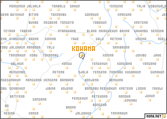 map of Kowama