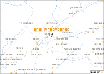 map of Kowlī-ye Bāyandor