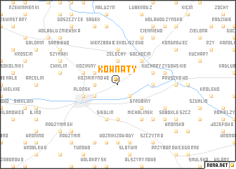 map of Kownaty