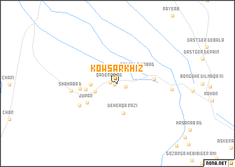 map of Kows̄ar Khīz