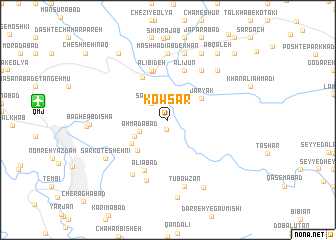 map of Kows̄ar