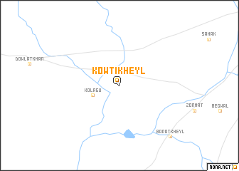 map of Kowtī Kheyl