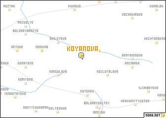 map of Koyanova