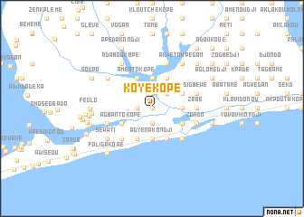 map of Koyé Kopé