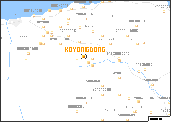 map of Koyŏng-dong