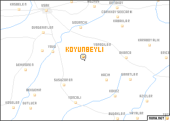 map of Koyunbeyli