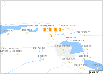 map of Kozakova