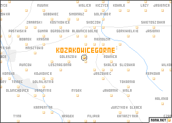 map of Kozakowice Górne