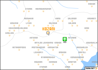 map of Kozáni