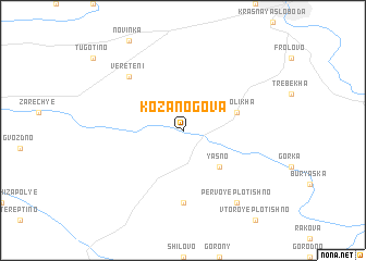 map of Kozanogova