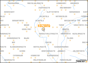 map of Kozárd