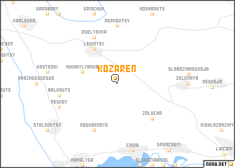 map of Kozarenʼ